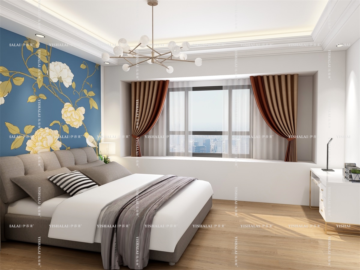 黄瓜成视频人APP-客房飘窗窗帘效果图